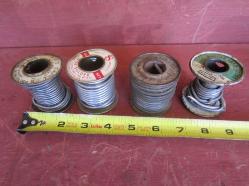 Lot of 4 Partial Rolls of Vintage Solder Wire