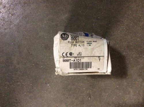 Allen Bradley 800T-A1D1 Ser T Push Button Type 4, 13 Green Flush Head