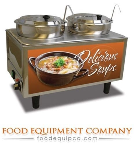 Benchmark USA 51072S Soup Station Warmer twin 7 quart well capacity