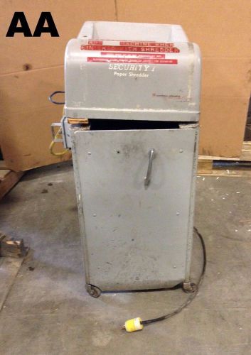 Security 1 Industrial Confetti-Cut Paper Shredder 115/230V 1/3HP- Parts/Repair