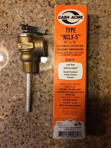 Cash Acme 3/4&#034; NCLX-5 Automatic Reseating Pressure Temperature Relief Valve