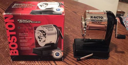 NEW IN BOX Boston X-ACTO Vacuum Mount 8 Hole Pencil Sharpener Steel Construction