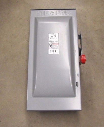 SIEMENS 100A 100 A AMP 600V AC/DC FUSIBLE HEAVY DUTY SAFETY DISCONNECT SWITCH