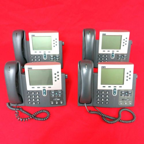 LOT[4] Cisco 7960 IP VoIP Business Phone w/ Handset CP-7960G *Read Details* #191