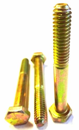 1/2-13 x 2  Coarse Thread Grade 8 Hex Cap Screw Bolt Yellow Zinc QTY-29