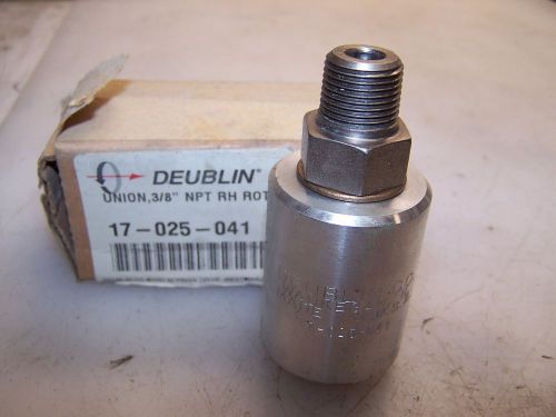 NEW DEUBLIN 3/8&#034; NPT RH ROTARY UNION  1/4&#034; PORT 17-025-041