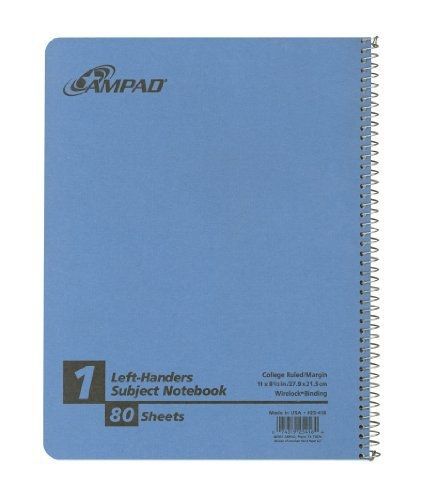 Ampad Single Wire Notebook, Size 11 x 8-1/2, 1 Subject, Left Hand Open, Assorted