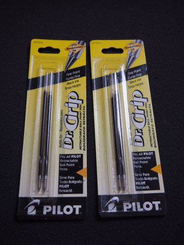 Pilot Dr. Grip &amp; Bps Retract Ballpoint Pen Refill 0.70 Mm Fine Point - Black 2PK