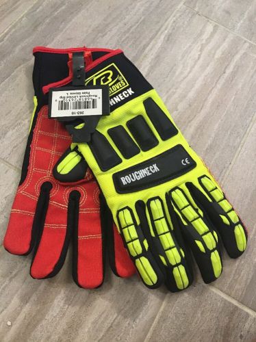 Ringers Roughneck TefLoc Hi-Vis Gloves--Size L (263-10)