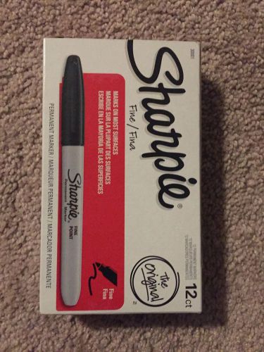 Sharpie permanent markers fine point black 12-pack (30001) sharpie for sale