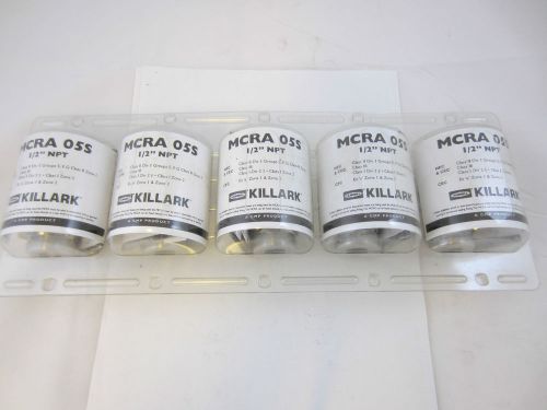 LOT OF 5 KILLARK  ARMORED CABLE CONNECTORS APPLETON CMP MCRA05S TMC050 TMC050S