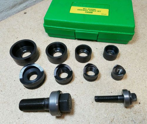 Greenlee No. 735BB ball bearing knockout punch set 1/2&#034; 3/4&#034; 1&#034;,  1 1/4&#034; conduit