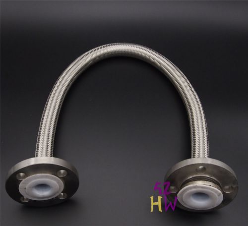 DN25,Stainless Steel Overbraided PTFE Flexible Hose,With SS Flange,1 Meter