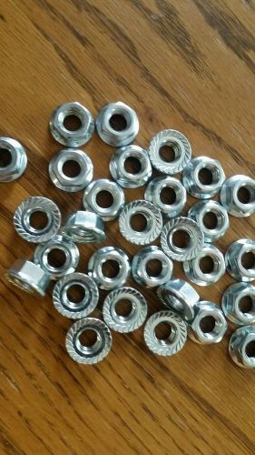 (25) 3/8-16 Serrated Hex Flange Nuts Locknuts