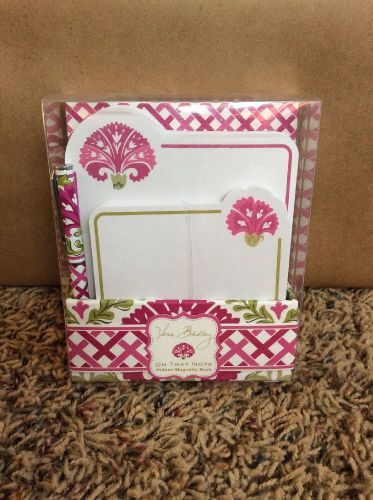 NIP Vera Bradley ON THAT NOTE in JULEP TULIP Magnetic Stationery Set Pen Paper