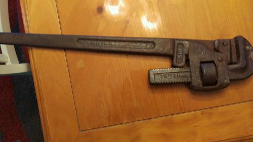 VINTAGE TRIMO 24&#034; PIPE WRENCH, D 1889 97 POSSIBLY BETWEEN 1889 AND THE 20TH CENT