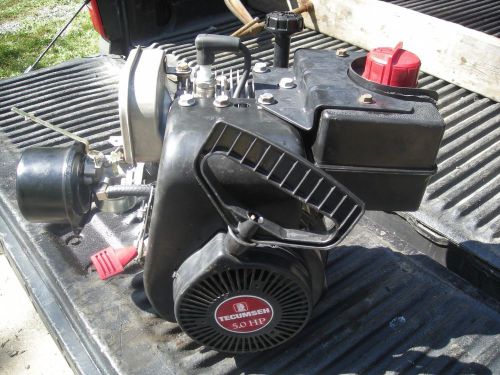 Good Running 5 Hp Tecumseh HS50 Recoil Start Horizontal Shaft Engine.