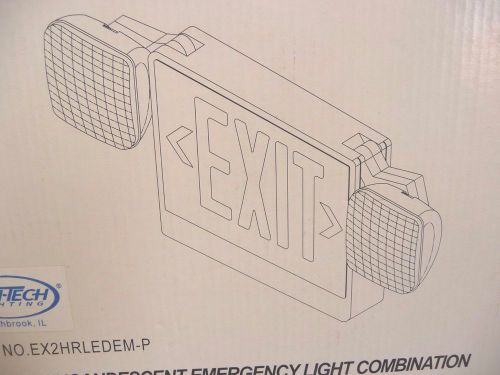 Contech red led exit/ incandescent emergency light combination for sale