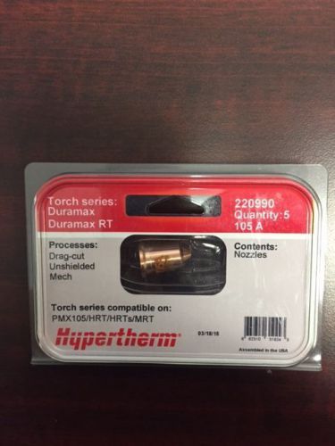 GENUINE HYPERTHERM NOZZLE 220990 -- 5 PIECES