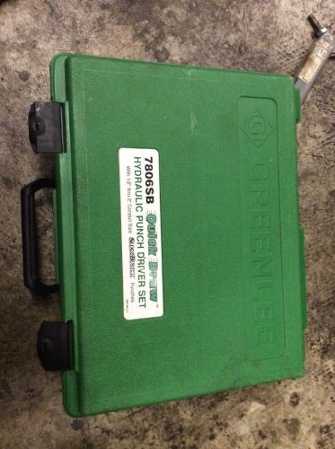 Greenlee 7804SB  Quick Draw Hydraulic Punch Driver Set 7806SB USED