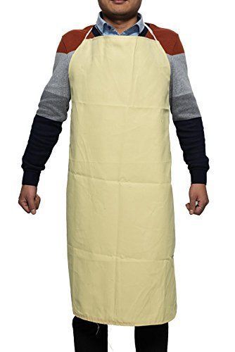 Yellow Superior Heavy Kevlar Bib Style Welding Apron, 37&#034; Length x 27&#034; Width Cut