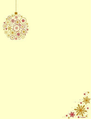 Clickn&#039;print Kissing Ball Red &amp; Gold Foil Christmas Letterhead 8.5&#034; X 11&#034; 25 PK