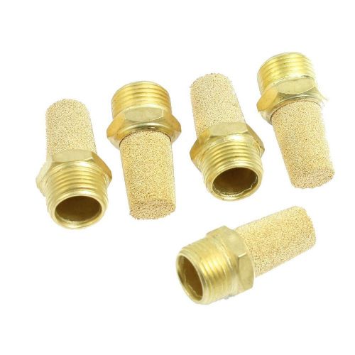 Uxcell 5 pcs pneumatic 3/8&#034; pt thread absorb noise exhaust silencer muffler for sale