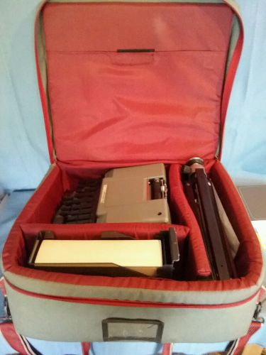 Vintage Stenograph Machine &#034;Merit Writer&#034; with Carry Case, Tripod and Paper