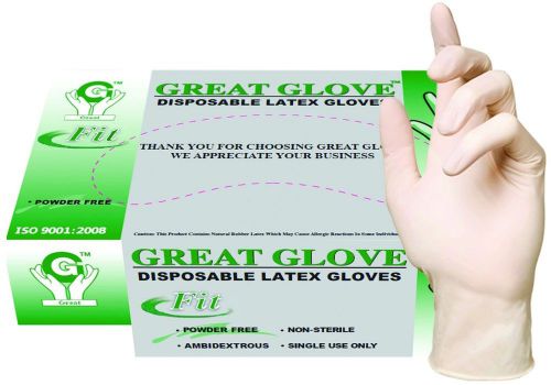 GREAT GLOVE 20015 fit-L-BX PSG Latex Powder-Free fit 4.5-5 mil General Purpos...