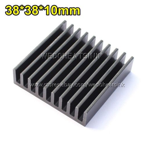 10pcs Extruded Profile 38*38*10mm Aluminum Black Heat Sinks for LED Power IC