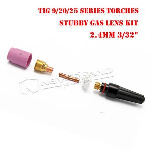 5pcs tig welding torch stubby gas lens kit for tig wp-9 20 25 series 2.4mm 3/32&#034; for sale