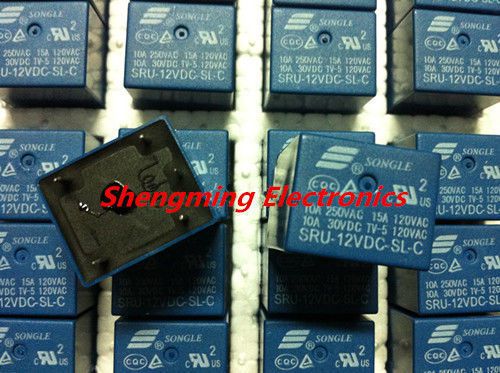 10pcs 5pins 12V SRU-12VDC-SL-C 10A 250VAC/30VDC SONGLE Relay