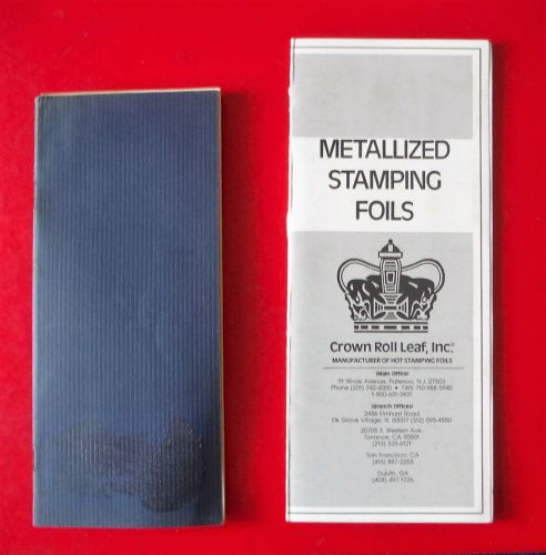 vint 1980s handmade PAPER sample book + FOIL stamp brochure 48 metallic colors