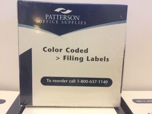 NIB 13 Colwell Patterson Color Code Filing System Labels Less $3@ Box FREE SHIP