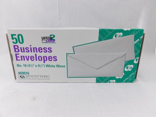 Quality Park White Wove Business Envelope 69016 V-Flap #10 50/Box