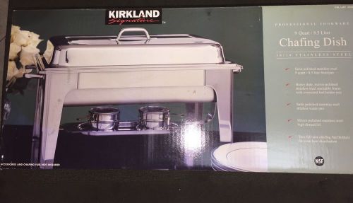 chafing dish professional NIB Kirkland Sig. stainless steel 18/10 9 quart  8.5