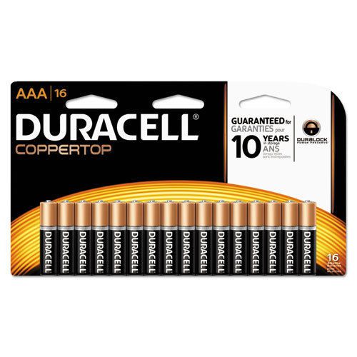 CopperTop Alkaline Batteries with Duralock Power Preserve Technology, AAA, 16/Pk