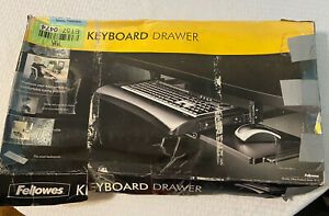 Fellowes Office Suites Underdesk Keyboard Drawer, Used, Black, Ships Free