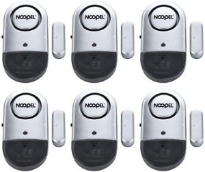 Window Door Alarm 6 Pack, Noopel 120DB Magnetic Pool Alarm for Doors and Windows