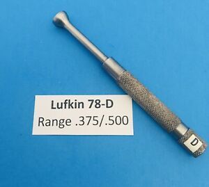 &#034;VINTAGE&#034; LUFKIN SMALL HOLE GAGE No. 78-D (Range .375 / .500)