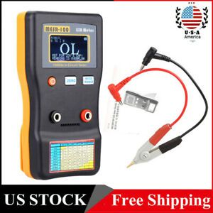 MESR-100 V2 ESR LOW Ohm Meter Capacitor Tester Auto-Range w/ SMD Clip Probe O9O3