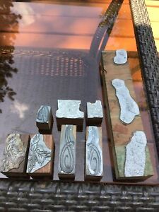 Lot Of 8 Vintage Letterpress Printing Printers Block