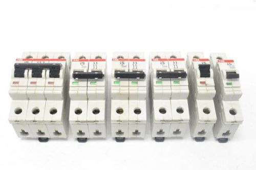 Lot 6 abb assorted s283 k10a s281 k4a k1a k2a 10a 2a amp circuit breaker b233925 for sale