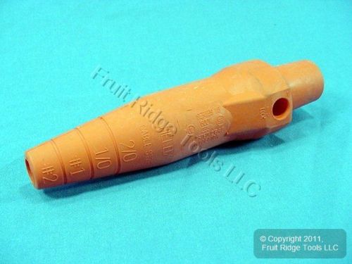 Leviton orange cam connector plug insulator sleeve female 16 series 16sdf-22o for sale