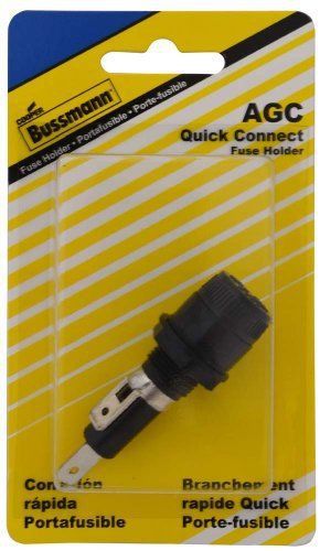 Bussmann (BP/HKP-HH-RP) 15 Amp Carded Panel Mount Fuse Holder for 5/16&#034; Panels