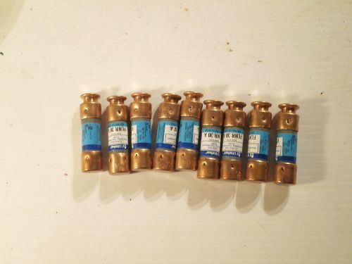 Qty = 9:  LITTLEFUSE Fuses FLNR30A 30 amp 250 volt RK-5