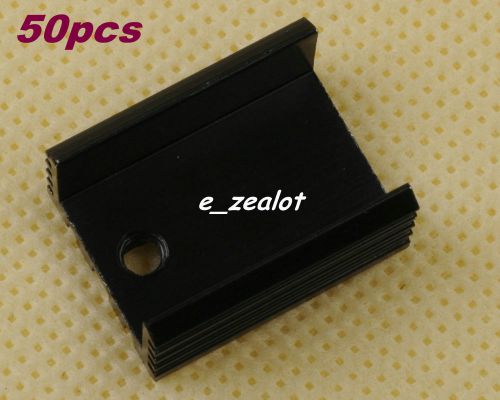 50pcs to-220 u-shape heat sinkblack to220 20x15x10mm ic heat sink aluminumperfet for sale