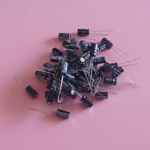 100pcs 100uF 25V 105C Radial Electrolytic Capacitor 6x11mm