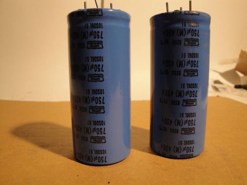 2 pieces - 750 uf 450v snap in capacitor audio tube amplifier ham radio for sale