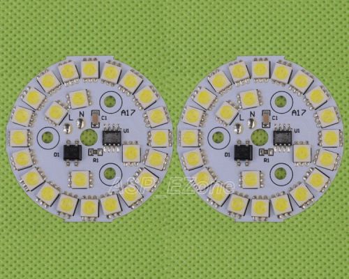 2pcs 7w 5050 white led light emitting diode smd 220v highlight lamp panel 50mm for sale